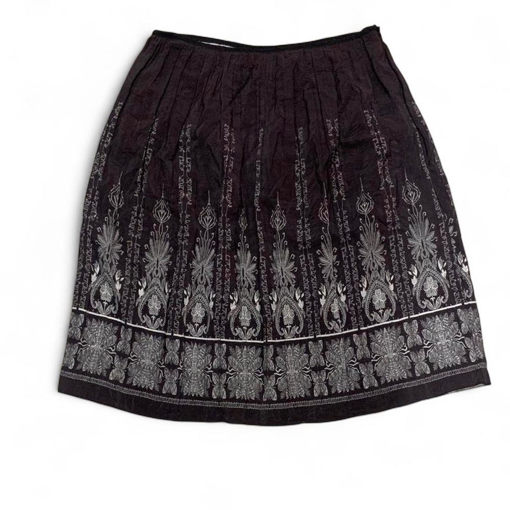 Felicias Brown and Cream Embellished Mini Skirt